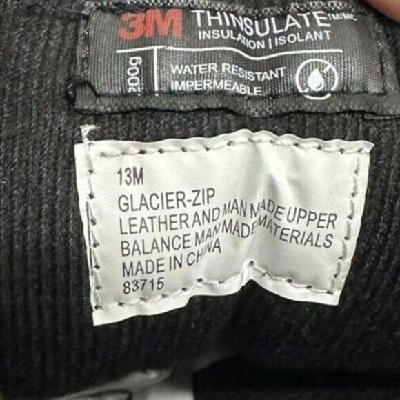 Totes Glacier-Zip men size 13M black suede man made material upper - Picture 8 of 9